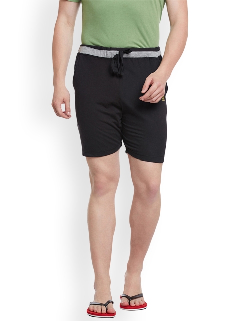 

VIMAL JONNEY Men Black Solid Lounge Shorts NN8-BLACK01