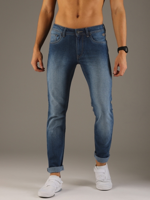 

Flying Machine Men Blue Slim Fit Mid-Rise Clean Look Stretchable Jeans