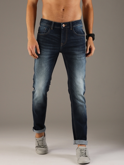 

Flying Machine Men Blue Micheal Regular Fit Mid-Rise Clean Look Stretchable Jeans
