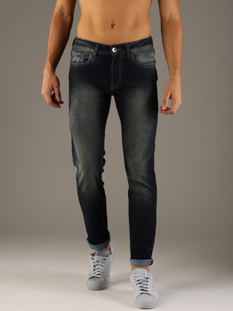 

Flying Machine Men Blue Micheal Slim Fit Mid-Rise Clean Look Stretchable Jeans