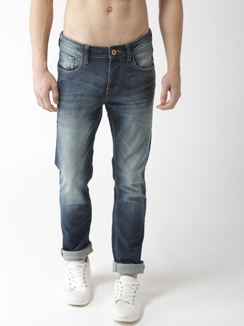 

Flying Machine Men Navy Blue Micheal Slim Tapered Fit Mid-Rise Clean Look Jeans