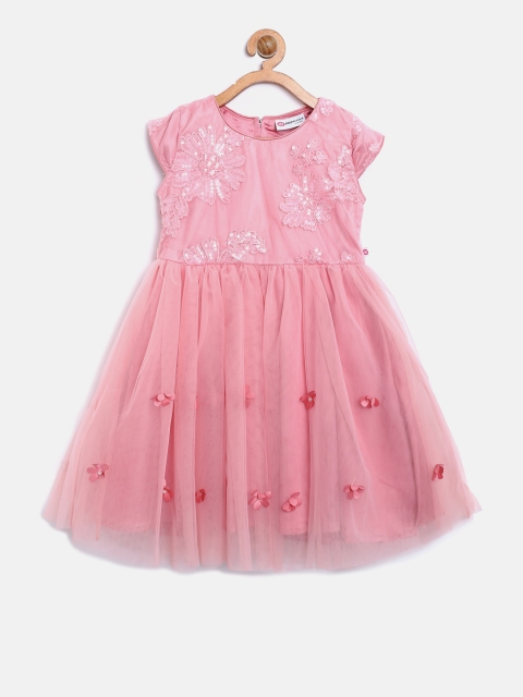 

Peppermint Girls Pink Embellished Fit and Flare Dress