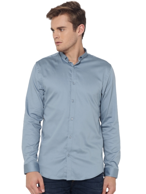 

Jack & Jones Men Blue Stretch Slim Fit Solid Casual Shirt