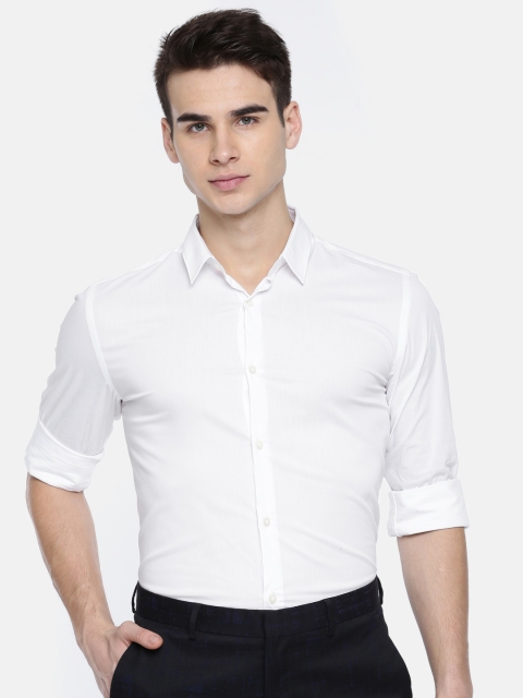 

Jack & Jones Men White Slim Fit Solid Formal Shirt