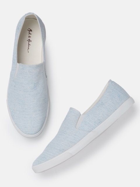 

Mast & Harbour Men Blue Slip-On Sneakers