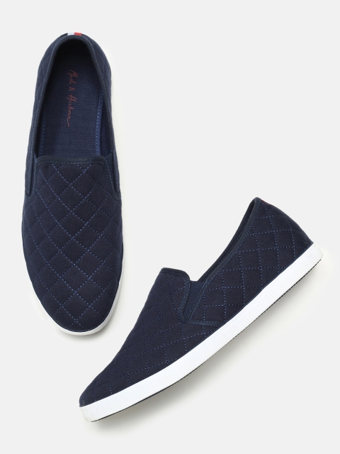 

Mast & Harbour Men Navy Blue Slip-On Sneakers