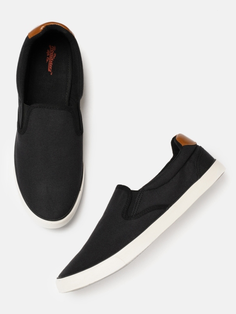 

Roadster Men Black Slip-on Sneakers