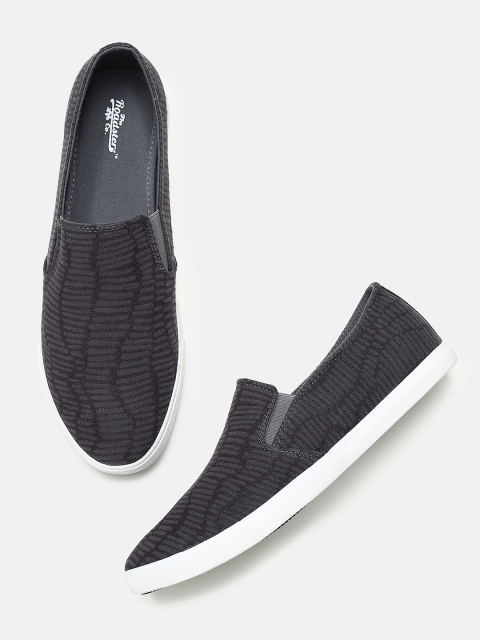 

Roadster Men Grey Slip-On Sneakers