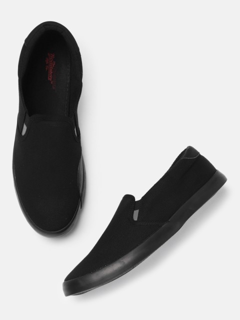 

Roadster Men Black Slip-On Sneakers