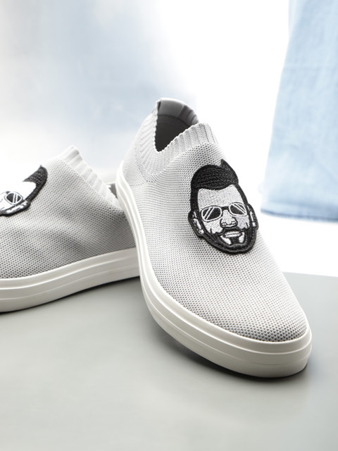 

Kook N Keech Men Grey Slip-On Sneakers