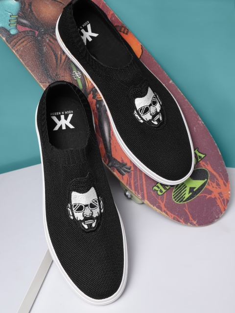 

Kook N Keech Men Black Slip-On Sneakers