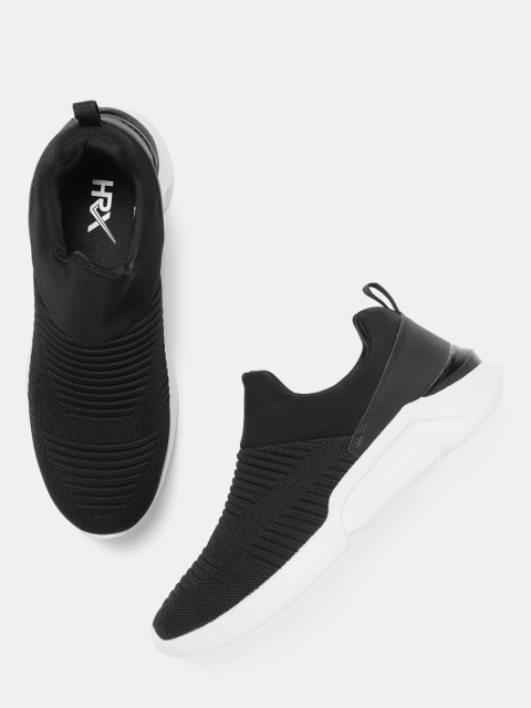 

HRX by Hrithik Roshan Men Black Slip-On Sneakers