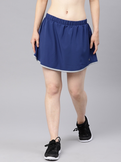 

HRX by Hrithik Roshan Women Blue Layered Running Skorts
