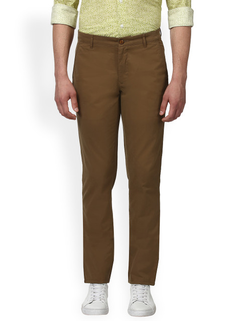 

ColorPlus Men Khaki Regular Fit Solid Chinos