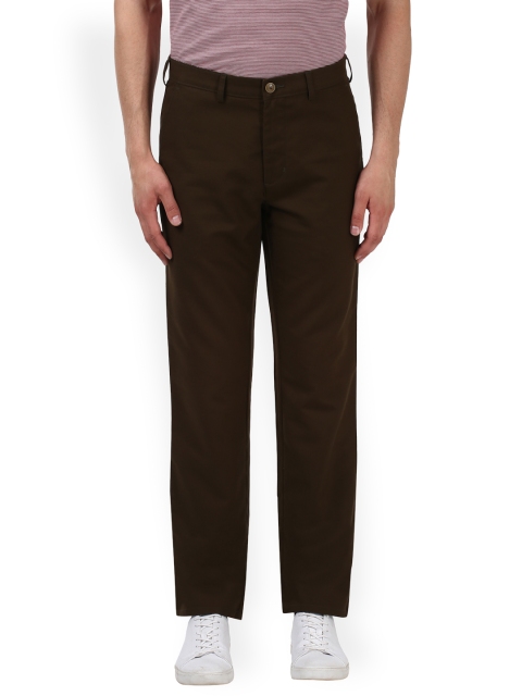 

ColorPlus Men Brown Slim Fit Solid Regular Trousers