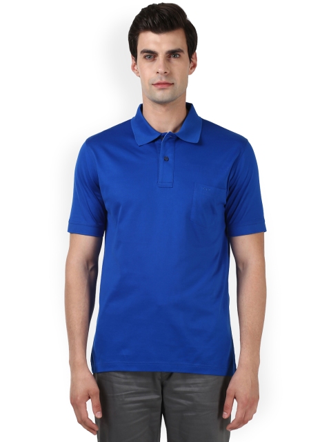 

ColorPlus Men Blue Solid Polo Collar T-shirt