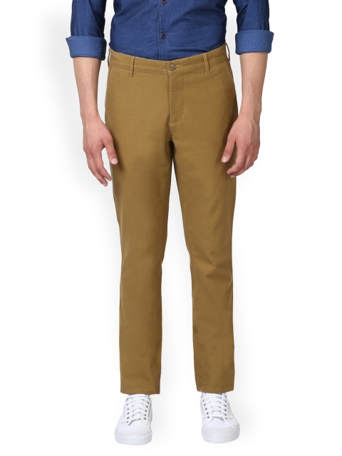 

ColorPlus Men Khaki Regular Fit Solid Regular Trousers