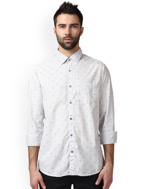 

ColorPlus Men Off-White Regular Fit Printed Casual Shirt