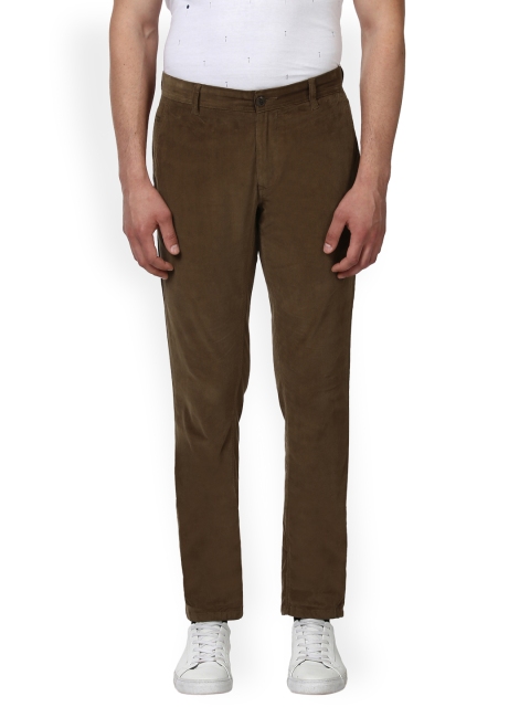 

ColorPlus Men Khaki Regular Fit Solid Chinos, Brown