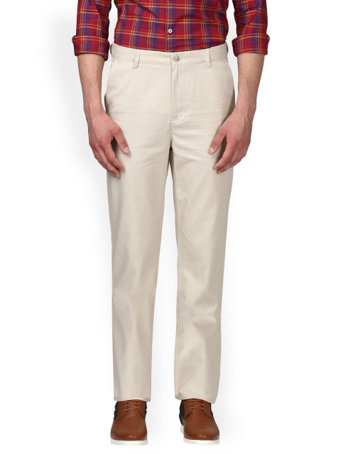

ColorPlus Men Beige Slim Fit Solid Chinos