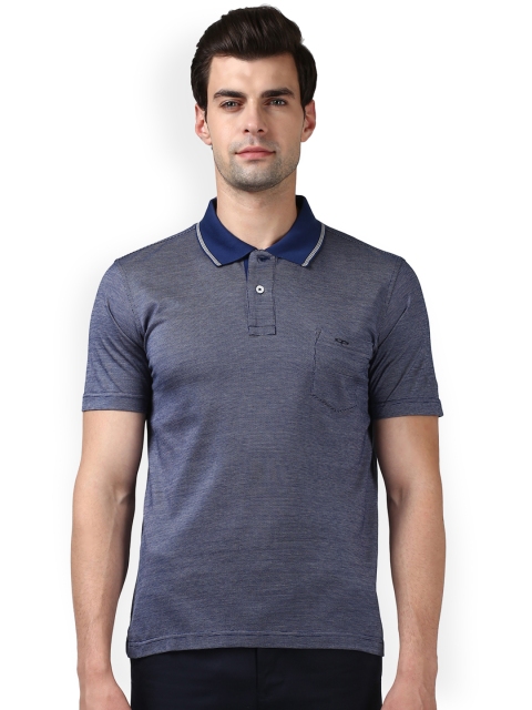 

ColorPlus Men Blue Solid Polo Collar T-shirt