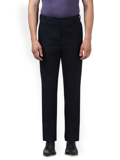 

ColorPlus Men Navy Blue Regular Fit Solid Chinos