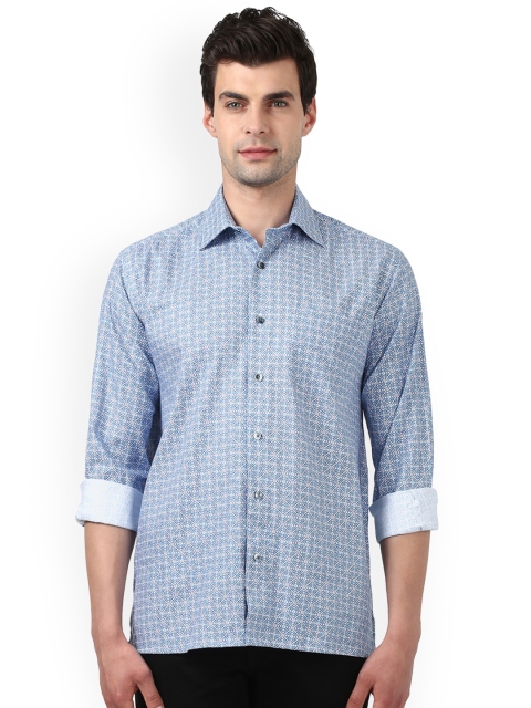 

ColorPlus Men Blue Regular Fit Checked Casual Shirt