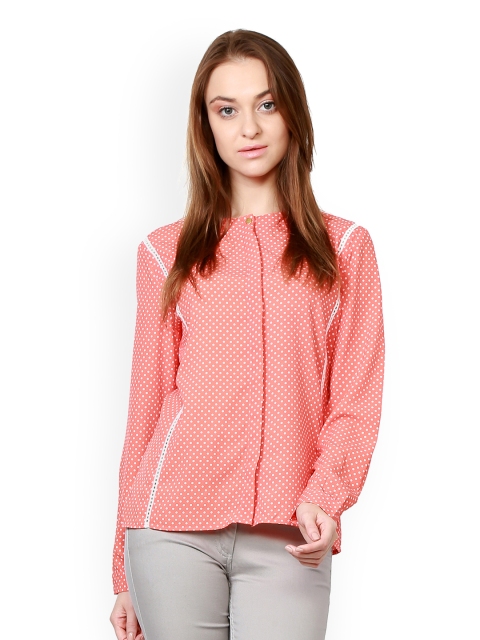 

Allen Solly Woman Women Peach-Coloured Printed Top