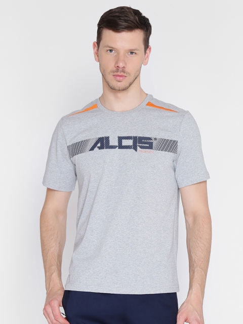 

Alcis Men Grey Printed Round Neck T-shirt