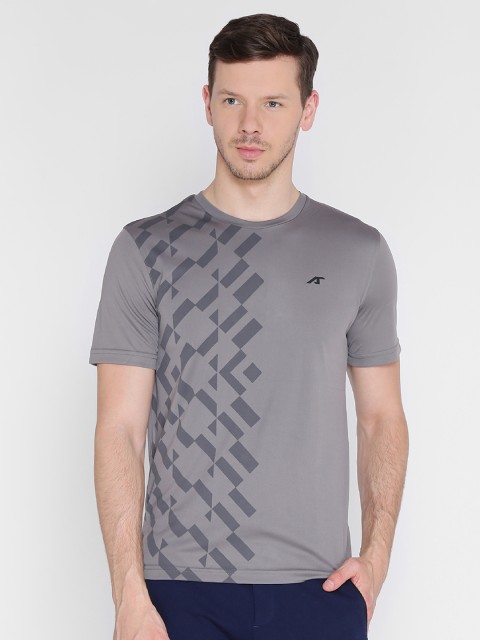 

Alcis Men Grey Printed Round Neck T-shirt