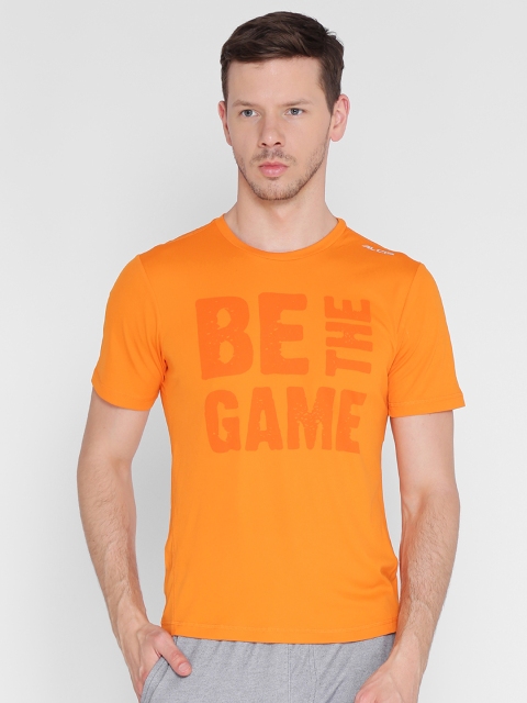 

Alcis Men Orange Printed Round Neck T-shirt