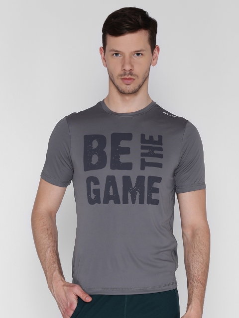 

Alcis Men Grey Printed Round Neck T-shirt
