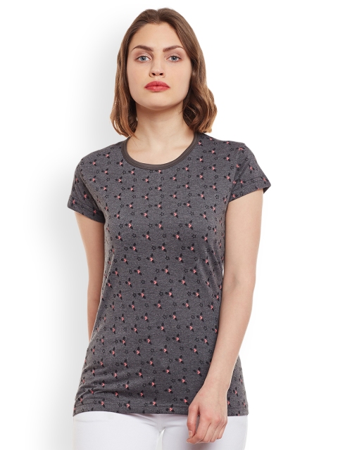 

VIMAL JONNEY Women Grey Printed T-shirt