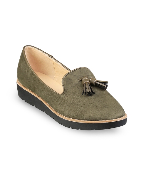 

Metro Women Olive Green Loafers