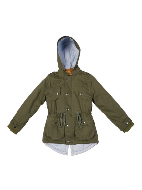 

Allen Solly Junior Boys Olive Green Solid Parka Jacket