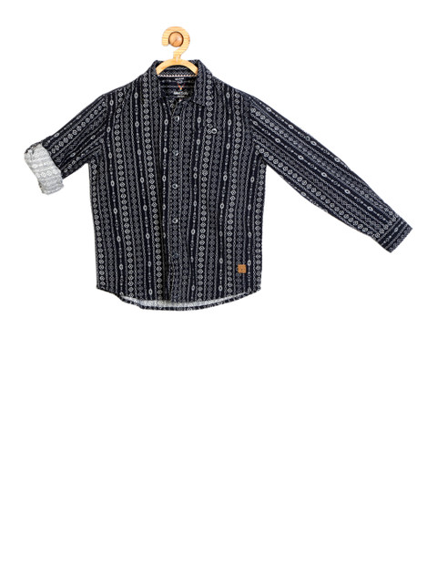 

Allen Solly Junior Boys Navy Blue Regular Fit Printed Casual Shirt