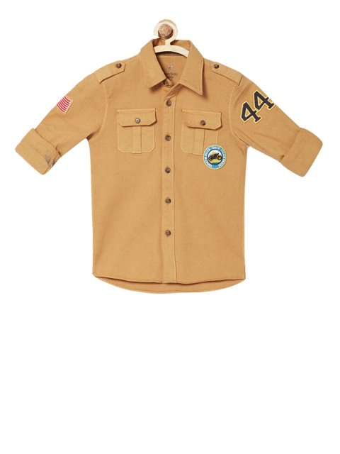 

Allen Solly Junior Boys Khaki Regular Fit Solid Casual Shirt