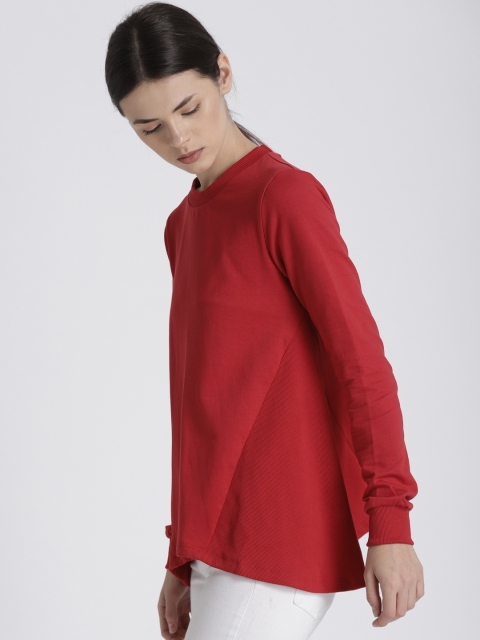 

Chemistry Women Red Solid Sweatshirt