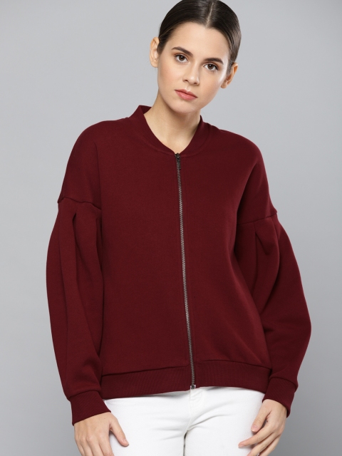 

Chemistry Women Maroon Solid Sweatshirt