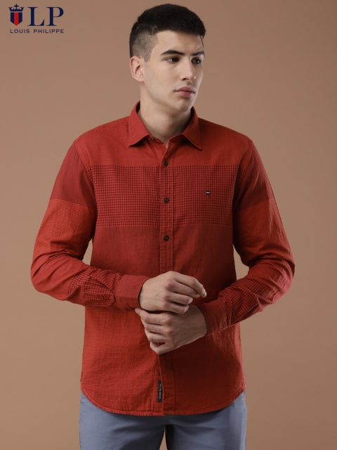

Louis Philippe Sport Men Red Slim Fit Checked Casual Shirt