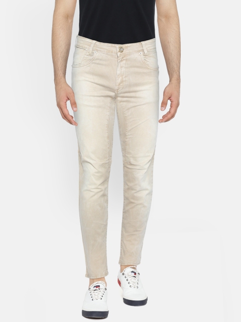 

Mufti Men Beige Tailored Fit Faded Chinos