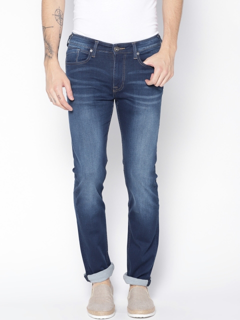 

Pepe Jeans Men Navy Blue Vapour Slim Fit Low-Rise Clean Look Stretchable Jeans