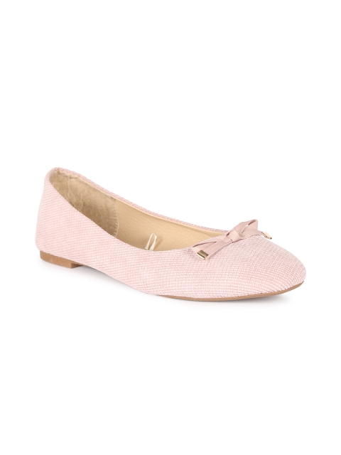 

People Women Pink Solid Canvas Ballerinas