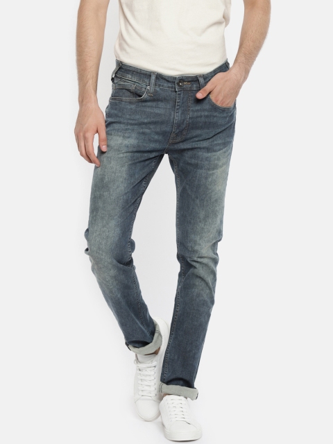 

Pepe Jeans Men Blue Slim Fit Low-Rise Clean Look Stretchable Jeans