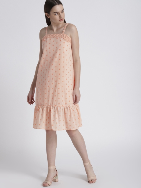 

Chemistry Women Pink Printed Drop-Waist Dress