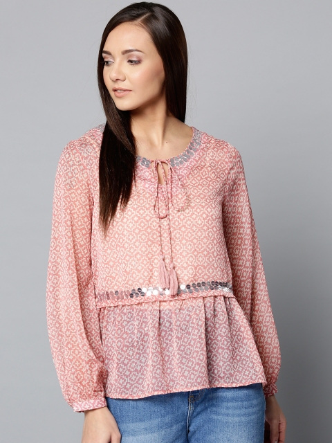 

Chemistry Women Pink Printed Top