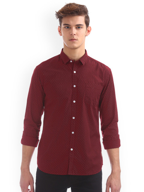

Flying Machine Men Brown Regular Fit Printed Casual Shirt