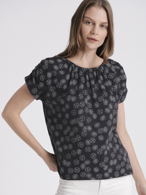 

Chemistry Women Black Printed T-shirt