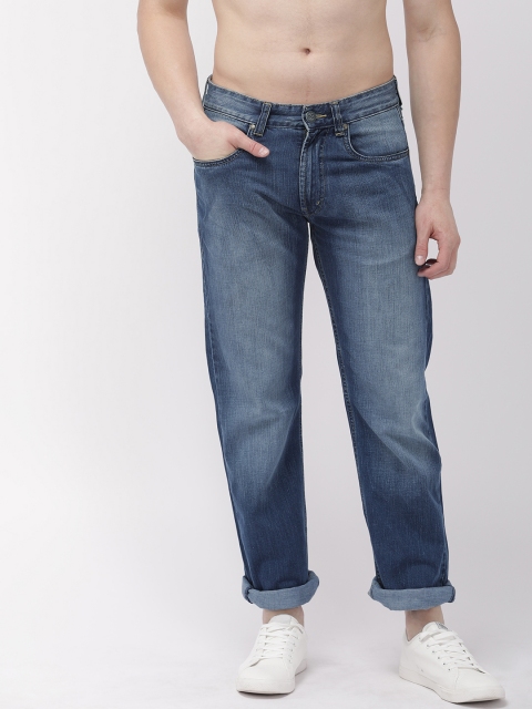 

Flying Machine Men Blue Bruce Straight Fit Mid-Rise Clean Look Stretchable Jeans