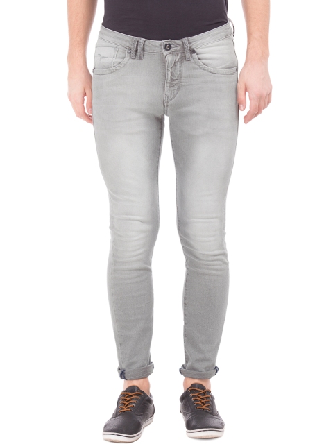 

Flying Machine Men Grey Skinny Fit Mid-Rise Clean Look Stretchable Jeans